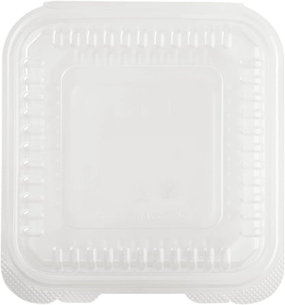 Karat FP-HC99PP-3CU 9"X 9" PP Hinged Containers 3 Compartment - (Case of 200)