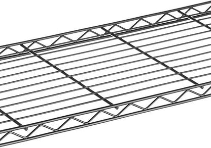 Whitmor 2-Wire Shelving Unit, Metal Storage Shelves, Stacking Shelf with Basket, Easy Assembly Home Organizer for Pantry, Kitchen, Garage, Plant