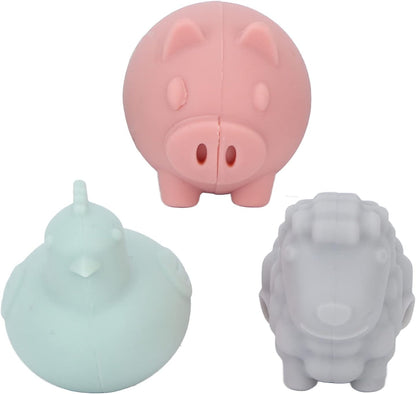 3pcs Anti Scalding Pot Side Clips, Cartoon Silicone Pot Lid Lifters, Pots Side Clips Prevent Overflow Silicone Cute Animal Shape Pots Lid Lifting Clipss Kitchen Cooking Tools