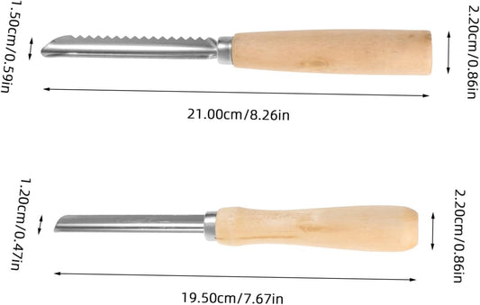 iplusmile Fruit Core Remover Tool Fruit Pitter with Serrated and Smooth Edges Manual Seed Corer for Cherry Pear Peach Red Date 2 pack 8.26 in