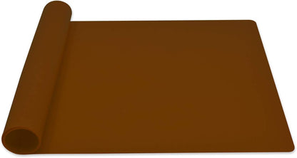 Silicone Placemats, Food-Grade Non-Slip Waterproof, Dining, Stain Resistant, Countertop Protector, Kitchen Counter Mat, Heat Resistant, Baking mat Dishwasher Safe (23.6"×15.7"-1pack, Black)
