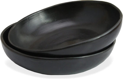 roro Handmade 2-Inch Matte Black Ceramic Pinch Bowls, Set of 6 – Versatile Stoneware for Spices, Condiments, Appetizers & Finger Foods