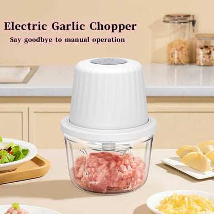 1.5 CUP Garlic Chopper,Electric Mini Food Processor,Portable Onion Chopper
