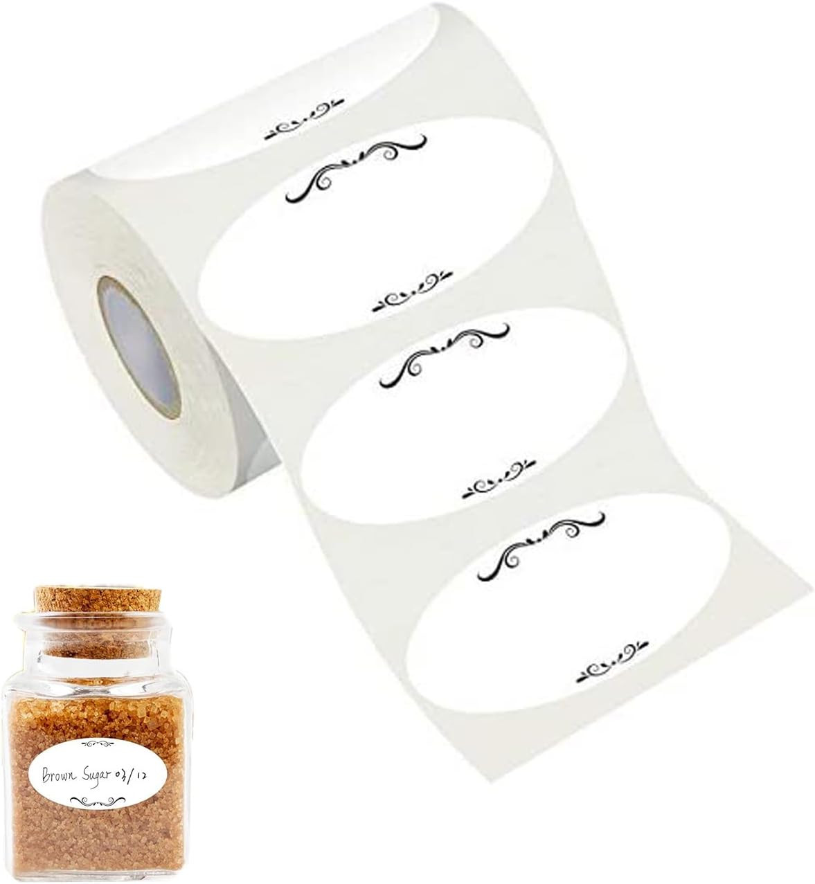 300Pcs Food Labels Kitchen Labels for Food Containers 2 x 1 Inch Removable Freezer Pantry Canning Labels Water Oil Tear Resistant Labels for Restauran Frige, Jam, Mason Jars Containers