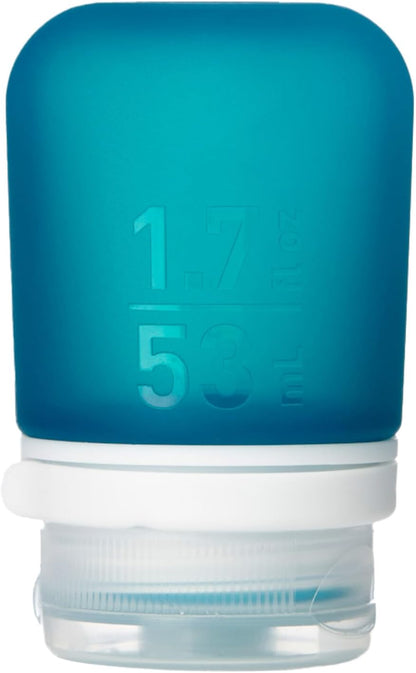 humangear GoToob+ (XL) | Refillable Silicone Travel Bottle | Locking Lid | Food-Safe Material | Blue, XL (6 fl.oz.; 177ml)
