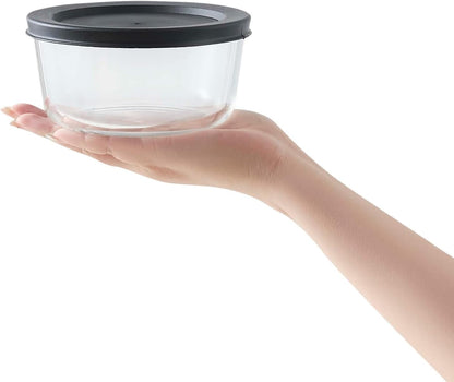 6-Piece Glass Food Storage Containers Set (3 Containers + 3 BPA-Free Lids) | 2-Cup, Leakproof | Microwave, Freezer, Oven & Dishwasher Safe | Ideal for Meal Prep & Pantry Organization, Pistachio