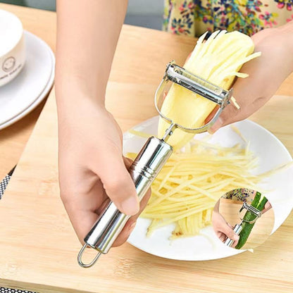 Potato Apple Vegetable Peelers for Kitchen,Vegetable Peeler Stainless Steel, Multifunction Vegetable Peeler Julienne Peeler for Kitchen (2-in-1 peeler)，Julienne Peeler Stainless