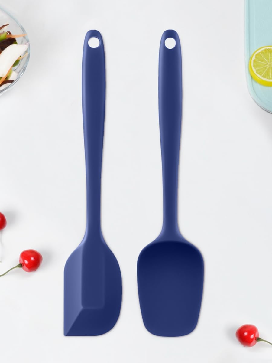 5-Pack Silicone Spatula Set – Heat-Resistant Baking, Cooking & Mixing Tools, Seamless Design, Non-Stick & Easy to Clean, Aqua Sky