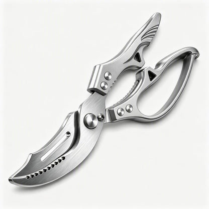 Heavy Duty Poultry Shears, Spring-Loaded Kitchen Scissors with Safety Lock