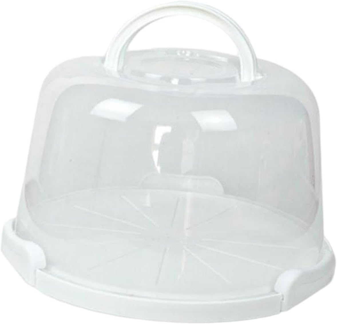 Cake Carrier with Lid and Handle, Serving Tray, Cupcake Container for Desserts, Kitchen, Dishes, 6 inch