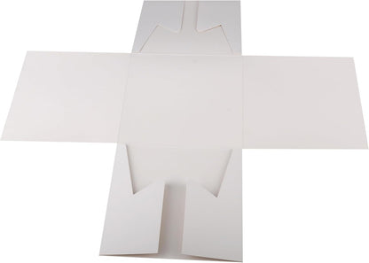 Cakebon Cake Boxes with Drums - 10 Inch Round White Cake Boards/Base para Pasteles (1-Pack) - Caja para Pasteles with Window for Birthdays, Weddings and Parties