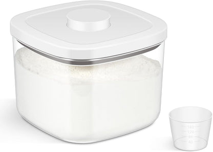 TBMAXS Versatile Storage Container Bin with Pop-up Lid & Scoop, Rice Flour Container Dog Cat Food Storage Container, Laundry Room Organization Household Essentials Kitchen Pantry Organizers