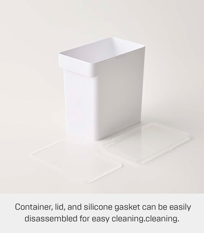 YAMAZAKI Home Tower Airtight Pet Food Storage Container - Cat And Dog Food Holder Bin With Transparent Lid And Handle - Extra Large - Polypropylene - 6.6 Gallons, 25 Liters