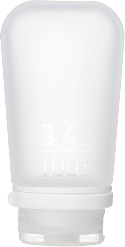 humangear GoToob+ (XL) | Refillable Silicone Travel Bottle | Locking Lid | Food-Safe Material | Blue, XL (6 fl.oz.; 177ml)