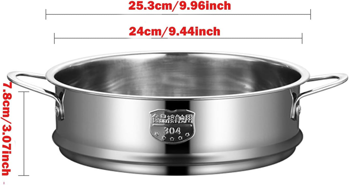 Stainless Steel Dumpling Steamer Basket,Insert for Pot Cooking(9.44INCH）