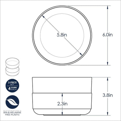 Nordic Ware Divided Meal Tray with Lid, White, Microwave Safe Polypropylene