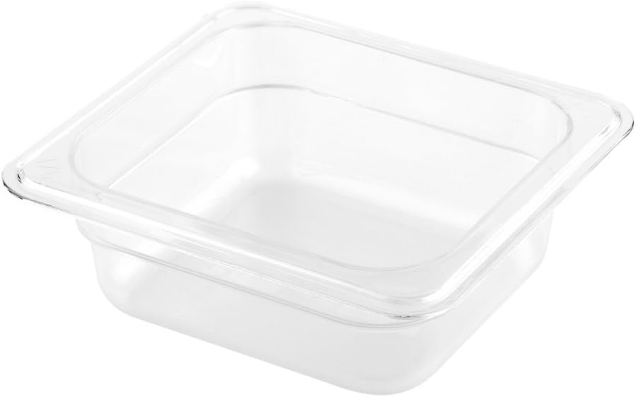 Restaurantware-2.5 Inch Deep Food Pans, 1 1/6 Size Commercial Food Storage Container - Freezable, Break-Resistant, Clear Plastic Cold Pans, Dishwashable, For Kitchens, Restaurants, Or Cafeterias