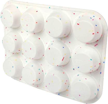 SHEbaking Silicone Egg Bite Molds Air Fryer Muffin Pan for Baking Non-Stick Silicone Egg Molds 7 Cups Air Fryer Cupcake Mold for Mini Muffins, Tart, Mini Cupcake BPA Free