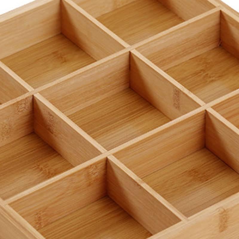 Divided Wooden Tray,Veggie Tray Serving Tray Divided Platter Wooden Food Server Multi Compartments Serving Tray for Hot Pot Restaurants Sushi Plate (6 Compartments)