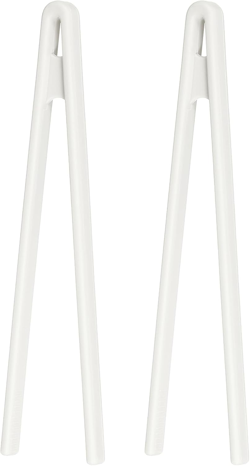 uxcell 8.7" Silicone Toast Tongs, 2Pcs Kitchen Tong Heat Resistant Kitchen Utensil for Cooking Toaster Salad Food BBQ Pan Bacon Fried Steak, Light Green