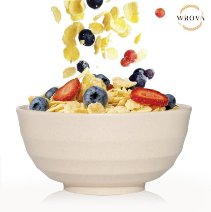 Wheat Straw Bowl Sets,8 PCS Unbreakable Cereal Bowl 26 OZ,Microwave and Dishwasher Safe Bowls,Bowl Sets for Camping and Picnic BPA Free Colorful Salad Bowls for Serving Soup,Oatmeal and Fruit Etc…