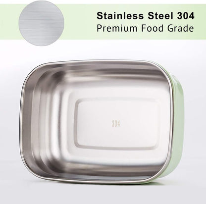 Lille Home Leak Proof Stainless Steel Lunch Snack Containers Set - Ideal for Educational Settings and Daycare - Nesting Trio with Silicone Lids - 47oz+30oz+16oz - Pink