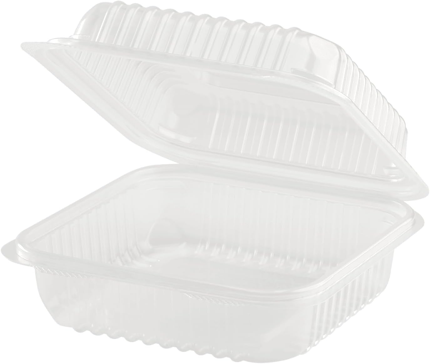 Karat FP-HC99PP-3CU 9"X 9" PP Hinged Containers 3 Compartment - (Case of 200)
