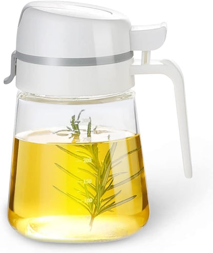 Oil Dispenser Bottle, 22oz Glass Oil Bottle with Scale, Kitchen