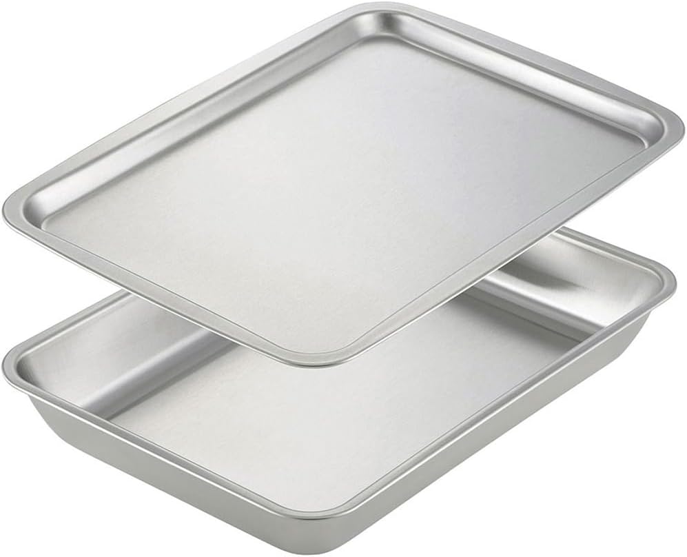 Shimomura 47545 Meal Prep Bowl & Tray Set, Made in Japan, Stainless Steel, Dishwasher Safe, Tray becomes Lid, Stackable, 3.2 gal (1.2 L), Divided Prep, Temporary Storage, Cooking Tsubame Sanjo