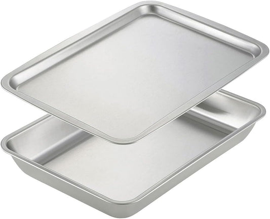 Shimomura 47545 Meal Prep Bowl & Tray Set, Made in Japan, Stainless Steel, Dishwasher Safe, Tray becomes Lid, Stackable, 3.2 gal (1.2 L), Divided Prep, Temporary Storage, Cooking Tsubame Sanjo