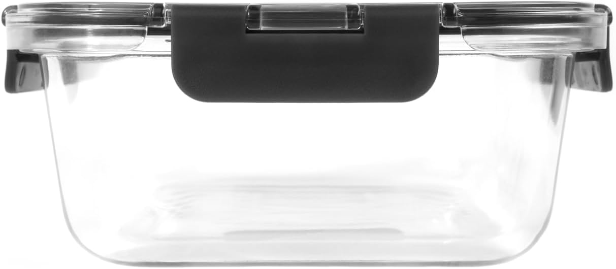 Zyliss Glass Food Storage Container 12.5oz, Shatter Resistant Borosilicate Glass, Airtight Leakproof Tritan Lid, BPA Free, Microwave, Freezer & Dishwasher Safe