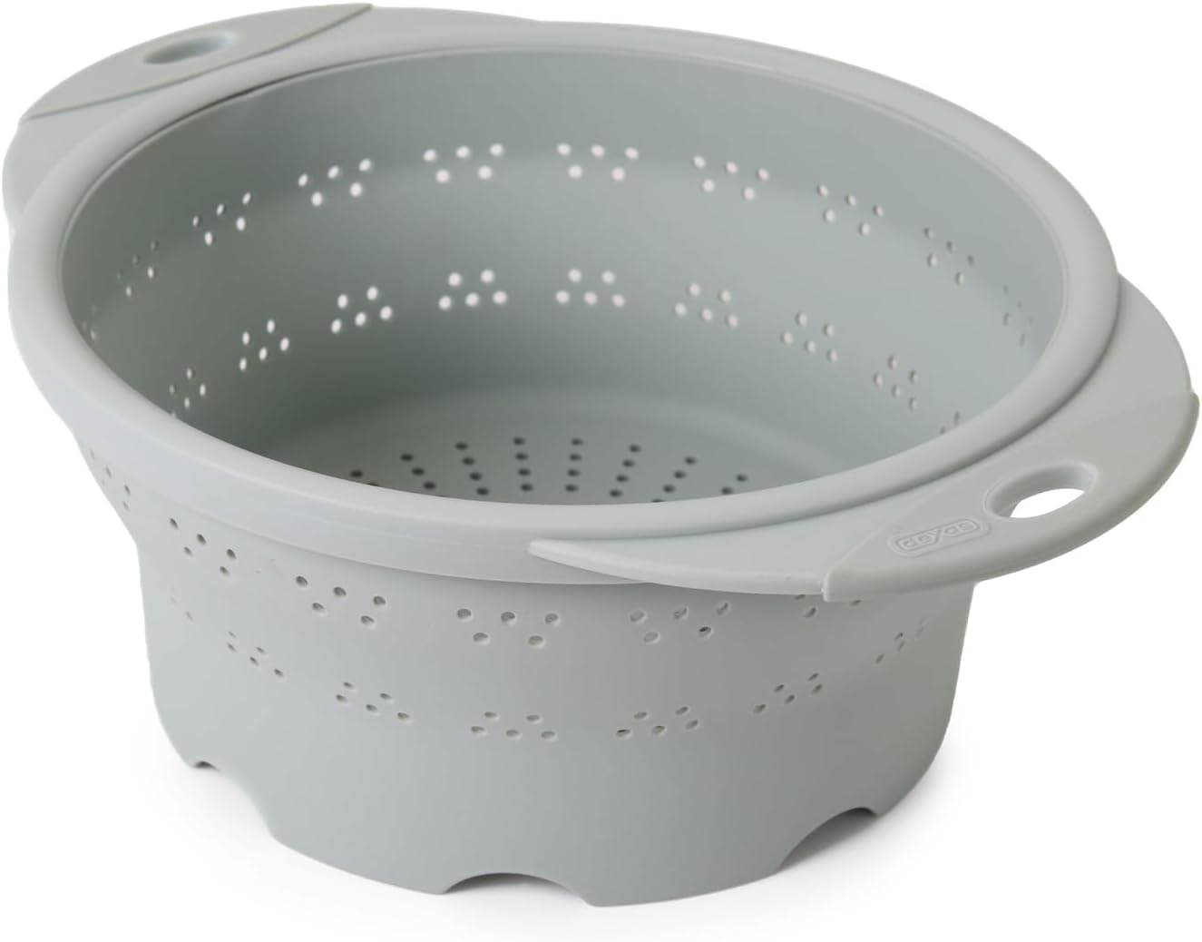 Dexas 10" Collapsible Silicone Colander in Cream, Kitchen Strainer with Handles, 15.1 Cup Capacity | BPA-Free, Heat-Resistant, Space-Saving Kitchen Tool