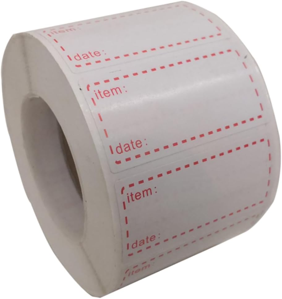 STOBOK 3rolls Eco-Friendly Kitchen Food Date Stickers Non-Toxic Labels for Containers Pantry Expiration Dates