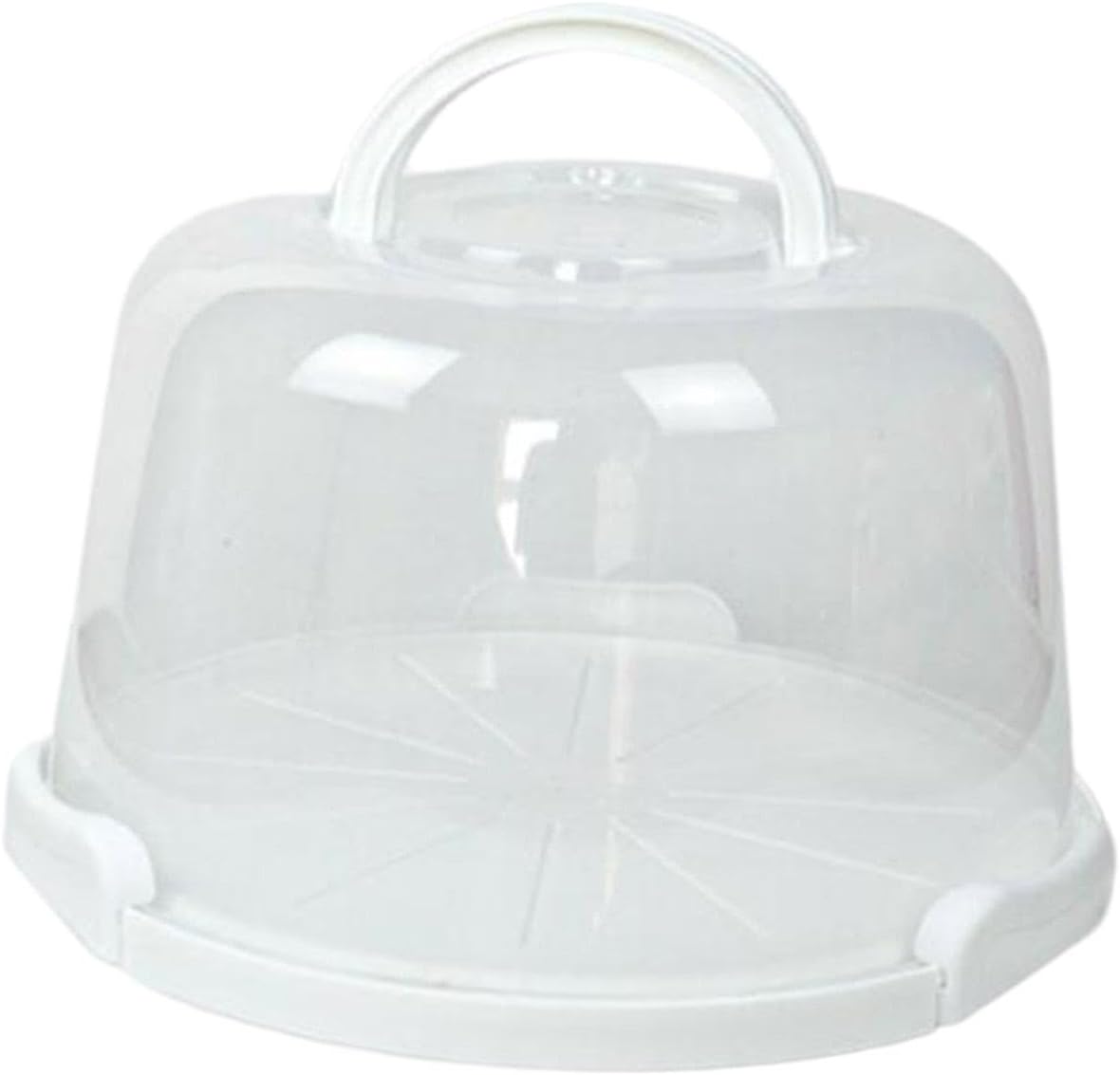 Cake Carrier with Lid and Handle, Serving Tray, Cupcake Container for Desserts, Kitchen, Dishes, 6 inch
