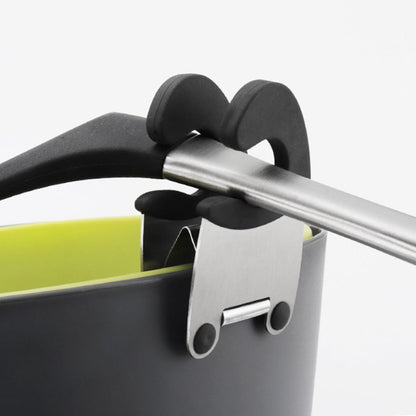 3 Piece Pot Clip Spoon Rest Holder Stainless Steel and Plastic