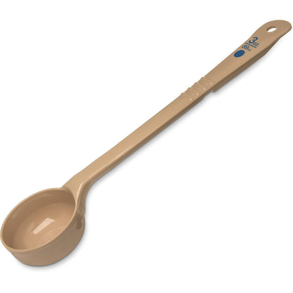 Carlisle FoodService Products Measure Miser Solid Spoon Measuring Spoon with Short Handle for Kitchens, Plastic, 4 Ounces, Beige