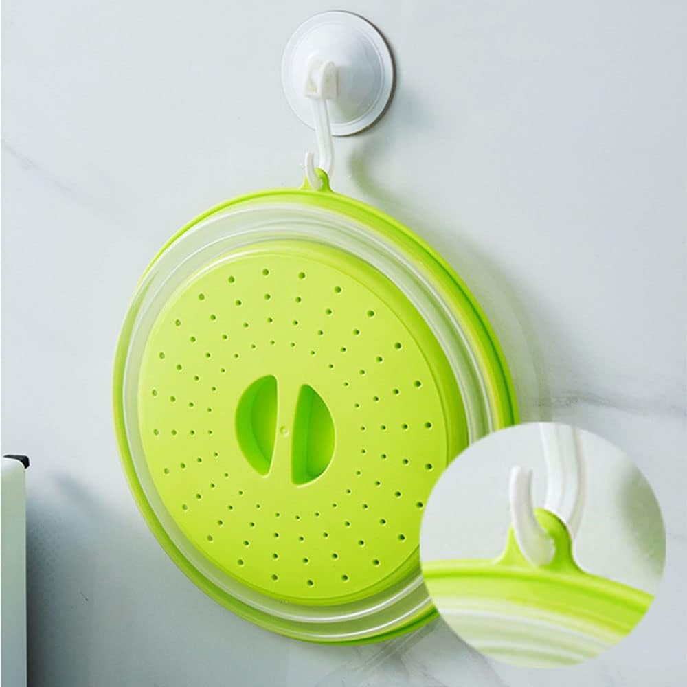 Collapsible Microwave Splatter Cover, 10.5 Inch, Dishwasher-safe, Microwave Plate Cover With Steam Vent，BPA-Free Silicone & Plastic (gray)