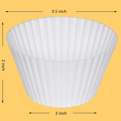 Extra Large Silicone Cupcake Muffin Cups 12 Pack, 3.54 Inch Muffin Liners, Reusable Jumbo Silicone Baking Cups Easy to Clean, Great for Cupcake, Mousse(Multicolor)