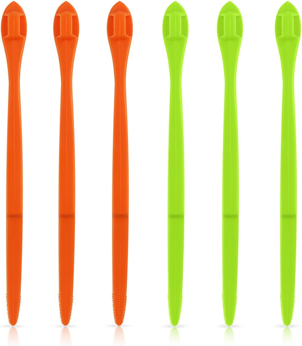 6 Pack Orange Peeler Tool Citrus Fruit Opener Kitchen Cutter Plastic Orange Peelers Tools Lemon Citrus Remover Easy Open Citrus Peel Cutter Vegetable Slicer Kitchen Accessories (Orange + Green)