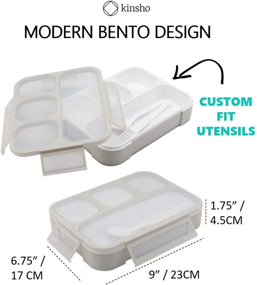 Bento Lunch Box for Kids or Adults, Snack Containers for Boys, Girls, School Daycare Work, 3 Divided Compartments Meal Planning Portion Control, BPA-Free Boxes, Utensils | Blue Purple 2 pack