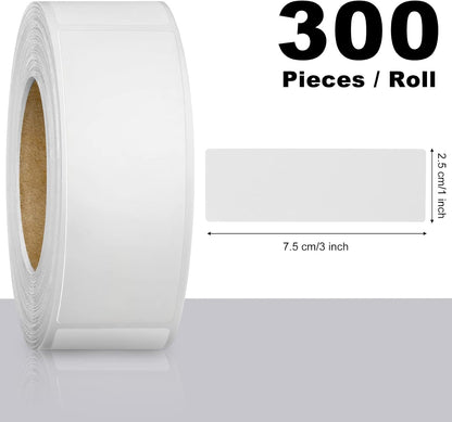 Leinuosen Freezer Labels 1 x 3 Inch Removable Food Tapes Stickers Date Stickers Storage Labels Refrigerator Freezer Paper Food Tapes Writing for Containers(300 Pieces)