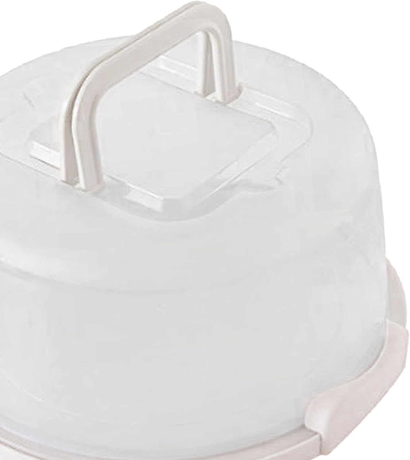 Fenteer Cake Container Cake Carrier Dome Storage Carrier Cupcake Box Round Food Grade with Lid and Handle 8 inch Freezer Cake Keeper
