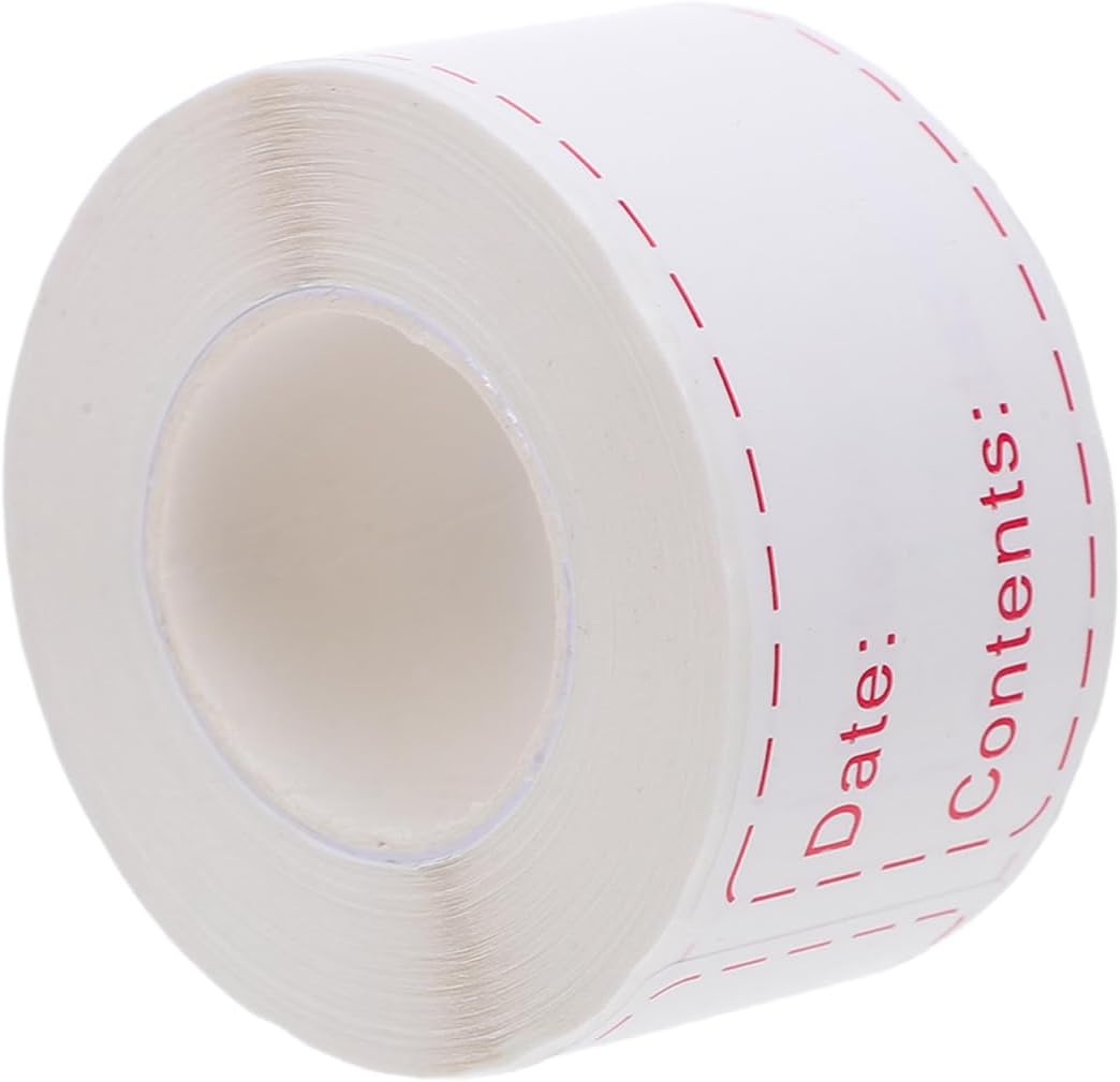 100Pcs Removable Freezer Label 0.98 x 2.95 Inch Food Labels for Containers Refrigerator Food Storage Tape Date Stickers for Kitchen, Restaurants, Grocery Stores, Markets