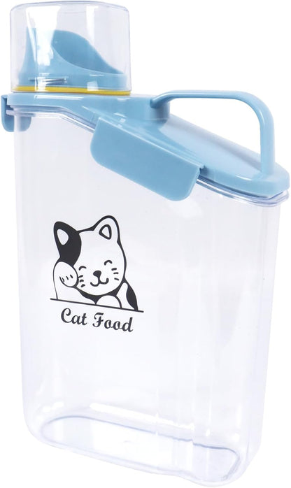 Dog Food Storage Container Airtight Portable Dog Food Container with Handled Lid and Pour Spout,Food Storage for Dog Dry Food Small Pet Food Container with Measuring Cup for Home, Travel,2.8L