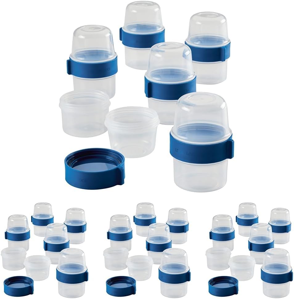 LOCK & LOCK LocknLock Easy Essentials Twist Two Way Food Storage Container, BPA-Free/Dishwasher Safe, 10-Piece Set, Clear