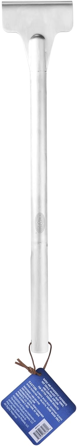 Kingsford Grill Cleaning Brush with Nylon Bristles and Scraper, Heavy Duty BBQ Grill Cleaner Tool with Rubber Handle and Bottle Opener, Outdoor Grill Brush for Cooled Grates, 17 Inch