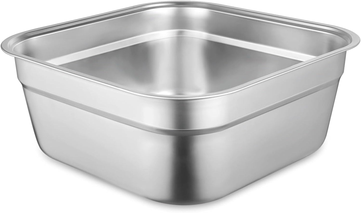 yeesport 2-in-1 Washing Up Bowl Set, Stainless Steel Dish Tub with Colander, Fruit Vegetable Washing Basin, Multi-purpose Bowl Kit for Washing and Draining Rice, Pasta, Food Strainer Mixing Bowl