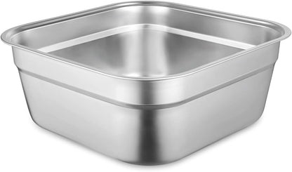 yeesport 2-in-1 Washing Up Bowl Set, Stainless Steel Dish Tub with Colander, Fruit Vegetable Washing Basin, Multi-purpose Bowl Kit for Washing and Draining Rice, Pasta, Food Strainer Mixing Bowl