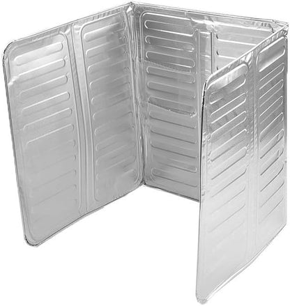 Aluminum Foil Cooking Frying Oil Splash Screen Cover with 3 Hinged Panels for Grease Protection, Fits Most Gas Stoves, Easy to Clean Kitchen Tool Guard