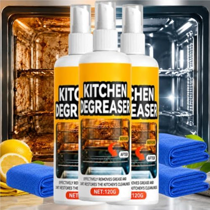 Apiastar Greasekiller Spray, Apiastar Greasekiller Spray Grill Cleaner, Fast-Acting Grease Removal, Suitable For Grills And Smokers, Stovetop,Oven, Easy Sprays Application, Outdoor Use (2PC)
